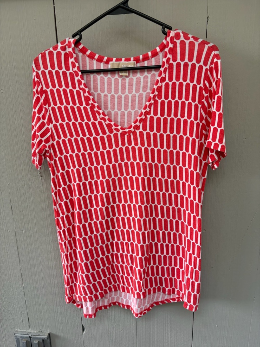 MICHAEL Michael Kors orangey red V-neck top